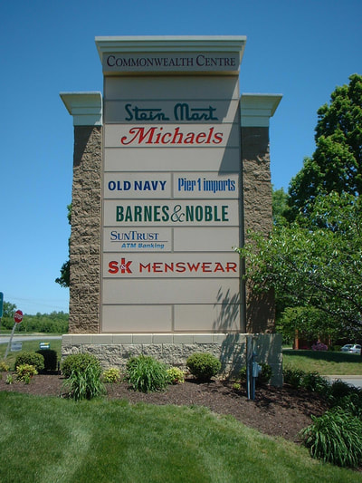 Large pylon sign for big box stores