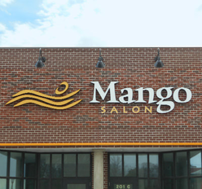 Mango Salon Storefront Sign